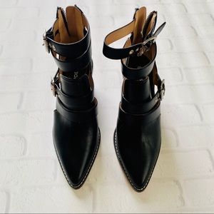 BCBGeneration Strappy Cutout Ankle Boots